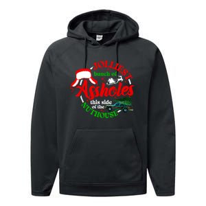 Retro Jolliest Bunch Of Assholes This Side Of The Nut House Performance Fleece Hoodie