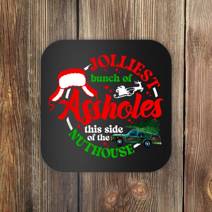 Retro Jolliest Bunch Of Assholes This Side Of The Nut House Coaster