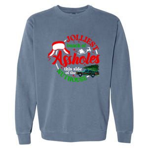 Retro Jolliest Bunch Of Assholes This Side Of The Nut House Garment-Dyed Sweatshirt