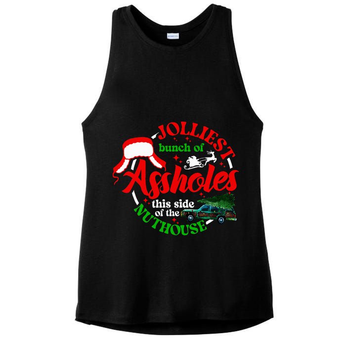Retro Jolliest Bunch Of Assholes This Side Of The Nut House Ladies PosiCharge Tri-Blend Wicking Tank