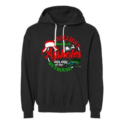Retro Jolliest Bunch Of Assholes This Side Of The Nut House Garment-Dyed Fleece Hoodie