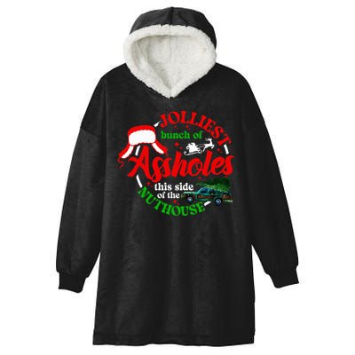 Retro Jolliest Bunch Of Assholes This Side Of The Nut House Hooded Wearable Blanket
