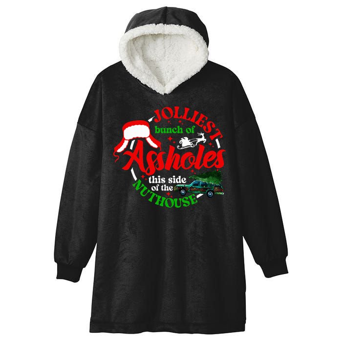 Retro Jolliest Bunch Of Assholes This Side Of The Nut House Hooded Wearable Blanket