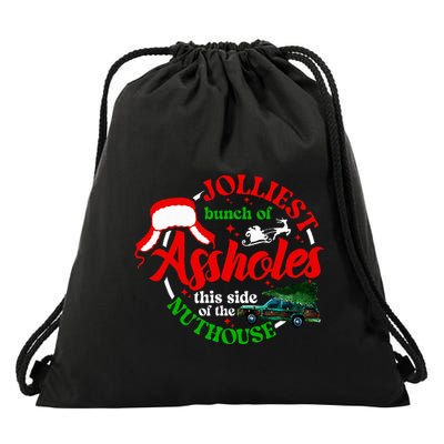 Retro Jolliest Bunch Of Assholes This Side Of The Nut House Drawstring Bag