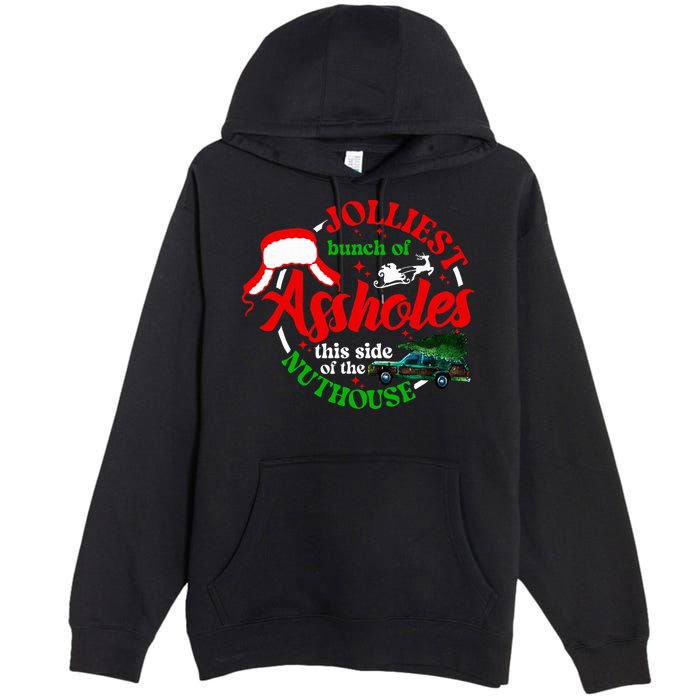 Retro Jolliest Bunch Of Assholes This Side Of The Nut House Premium Pullover Hoodie