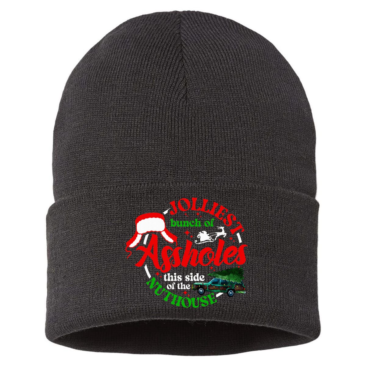 Retro Jolliest Bunch Of Assholes This Side Of The Nut House Sustainable Knit Beanie
