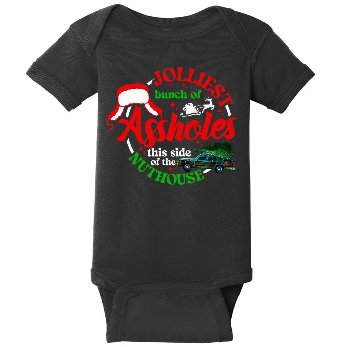Retro Jolliest Bunch Of Assholes This Side Of The Nut House Baby Bodysuit