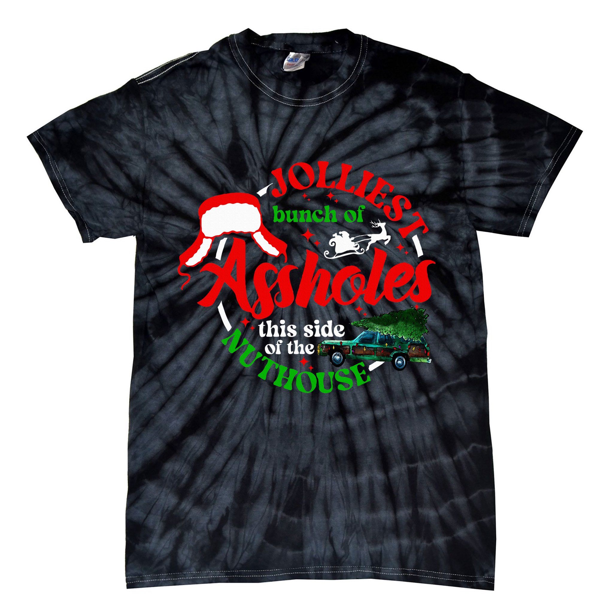 Retro Jolliest Bunch Of Assholes This Side Of The Nut House Tie-Dye T-Shirt