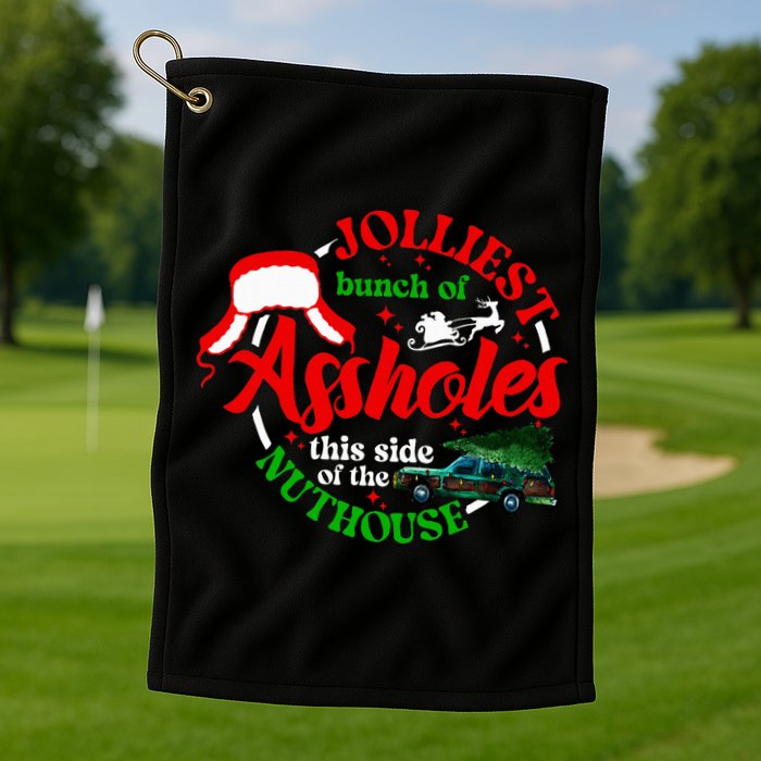 Retro Jolliest Bunch Of Assholes This Side Of The Nut House Golf Towel