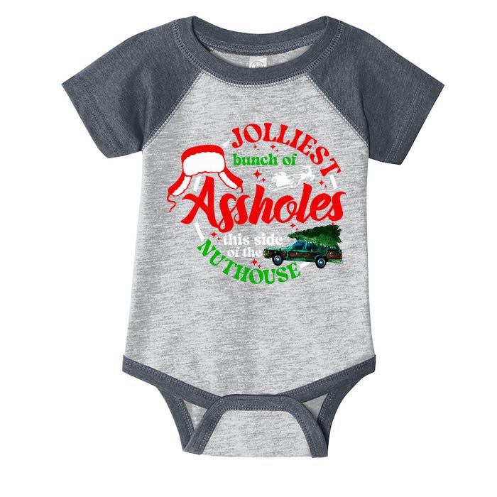 Retro Jolliest Bunch Of Assholes This Side Of The Nut House Infant Baby Jersey Bodysuit