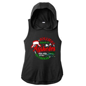 Retro Jolliest Bunch Of Assholes This Side Of The Nut House Ladies PosiCharge Tri-Blend Wicking Draft Hoodie Tank