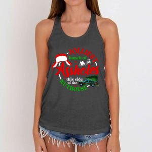 Retro Jolliest Bunch Of Assholes This Side Of The Nut House Women's Knotted Racerback Tank