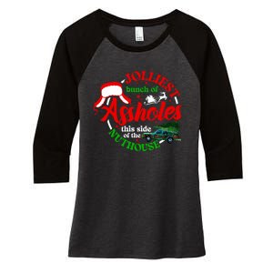 Retro Jolliest Bunch Of Assholes This Side Of The Nut House Women's Tri-Blend 3/4-Sleeve Raglan Shirt