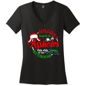 Retro Jolliest Bunch Of Assholes This Side Of The Nut House Women's V-Neck T-Shirt