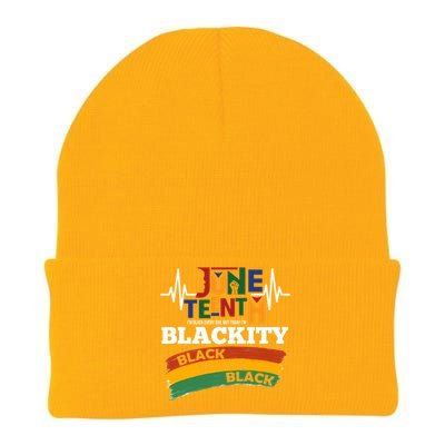 Retro Juneteenth Blackity Black History African America Bhm Gift Knit Cap Winter Beanie