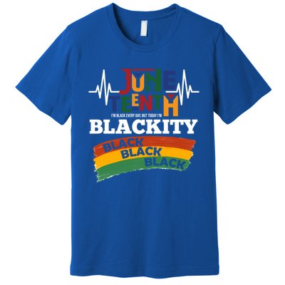 Retro Juneteenth Blackity Black History African America Bhm Gift Premium T-Shirt