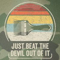 Retro Just Beat The Devil Out Of It Artist Drawing Legacy Tie Dye Trucker Hat