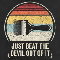 Retro Just Beat The Devil Out Of It Artist Drawing Microfiber Hand Towel