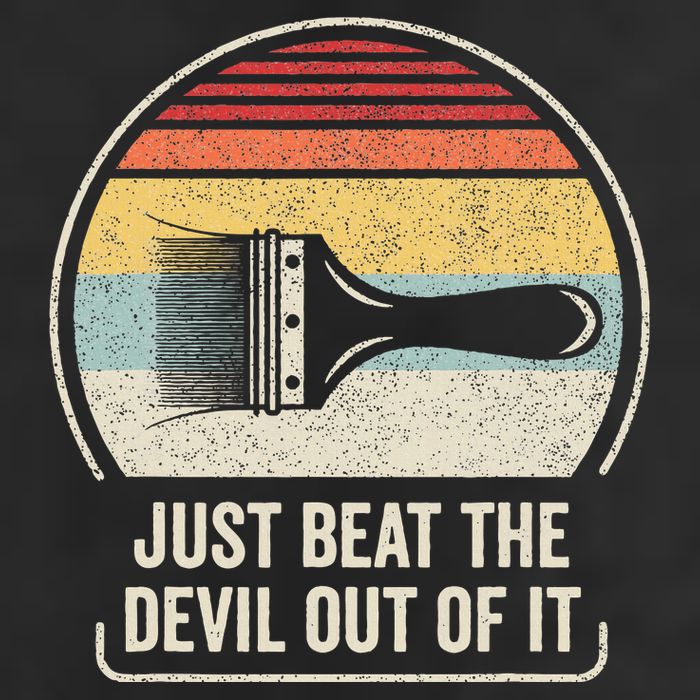 Retro Just Beat The Devil Out Of It Artist Drawing Microfiber Hand Towel