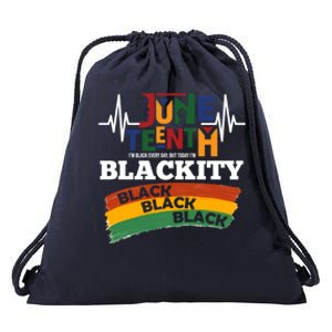 Retro Juneteenth Blackity Black History African America Bhm Gift Drawstring Bag