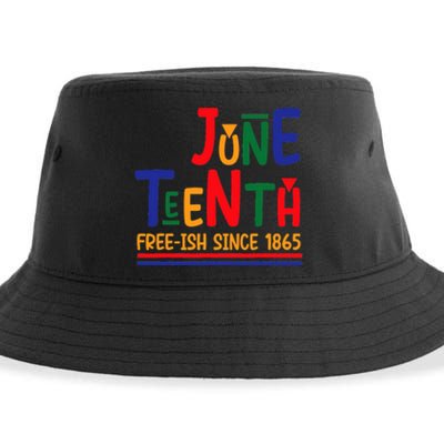 Retro Juneteenth Celebration Freeish Since 1865 Gift African Pride Sustainable Bucket Hat