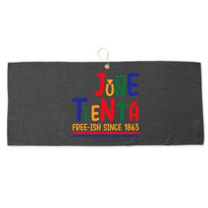 Retro Juneteenth Celebration Freeish Since 1865 Gift African Pride Large Microfiber Waffle Golf Towel