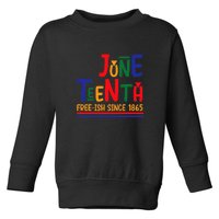 Retro Juneteenth Celebration Freeish Since 1865 Gift African Pride Toddler Sweatshirt