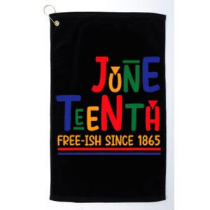 Retro Juneteenth Celebration Freeish Since 1865 Gift African Pride Platinum Collection Golf Towel