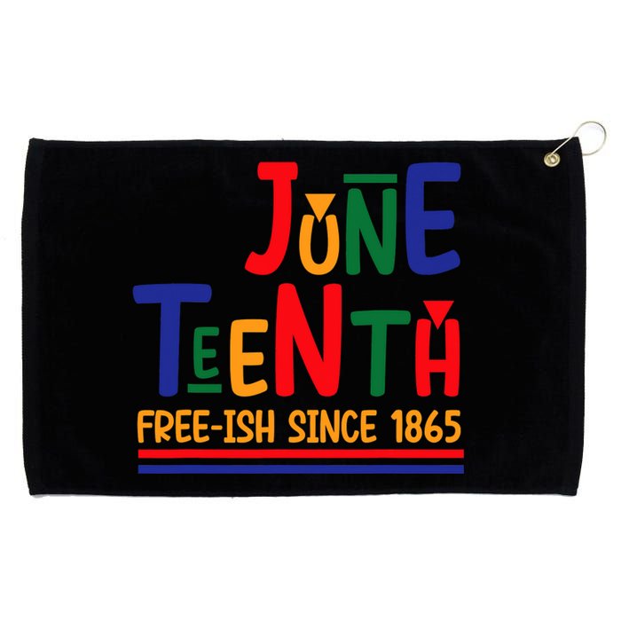 Retro Juneteenth Celebration Freeish Since 1865 Gift African Pride Grommeted Golf Towel