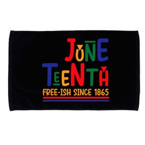 Retro Juneteenth Celebration Freeish Since 1865 Gift African Pride Microfiber Hand Towel