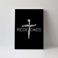 Redeemed Jesus Christ Died For My Sins 3 Nails Cross Christian Catholic Canvas