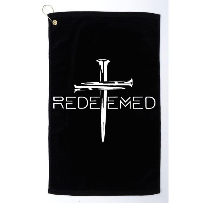Redeemed Jesus Christ Died For My Sins 3 Nails Cross Christian Catholic Golf Towel