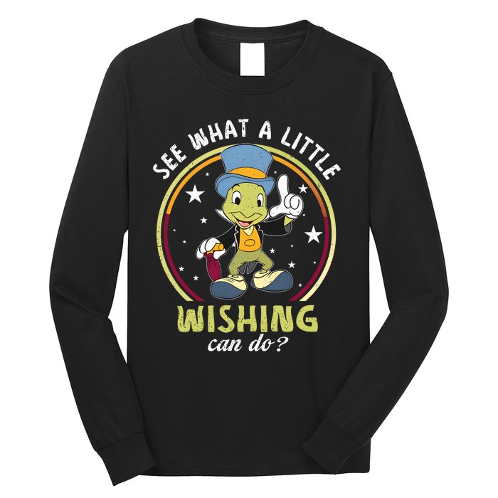 Retro Jiminy Cricket See What A Little Wishing Can Do Long Sleeve Shirt