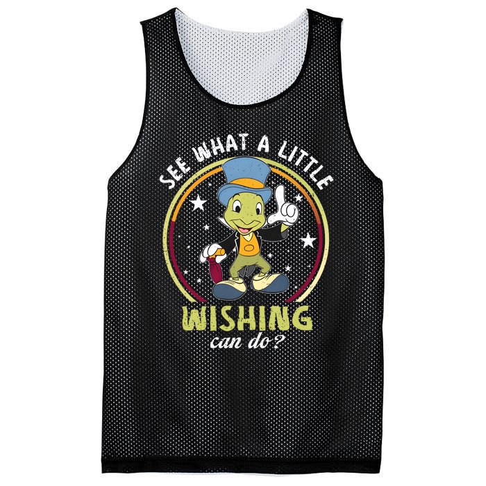 Retro Jiminy Cricket See What A Little Wishing Can Do Mesh Reversible Basketball Jersey Tank