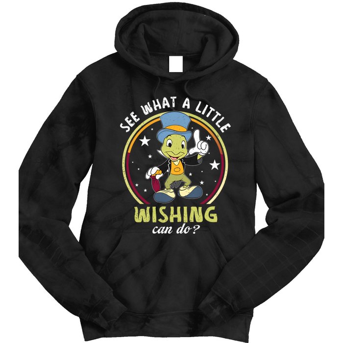 Retro Jiminy Cricket See What A Little Wishing Can Do Tie Dye Hoodie