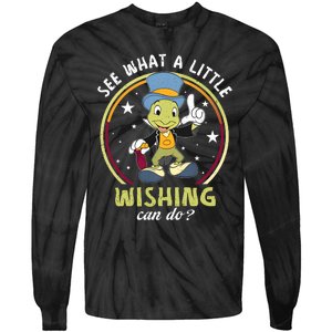 Retro Jiminy Cricket See What A Little Wishing Can Do Tie-Dye Long Sleeve Shirt