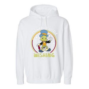 Retro Jiminy Cricket See What A Little Wishing Can Do Garment-Dyed Fleece Hoodie