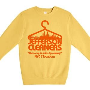 Retro Jefferson Cleaners Logo Premium Crewneck Sweatshirt