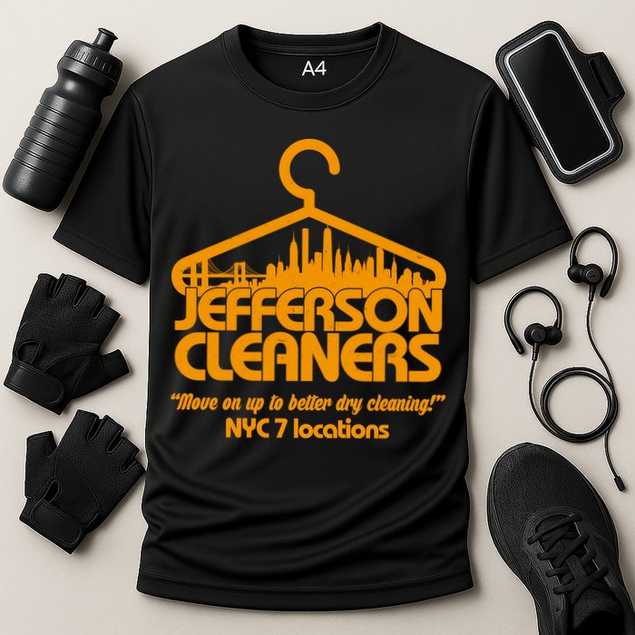 Retro Jefferson Cleaners Logo Cooling Performance Crew T-Shirt