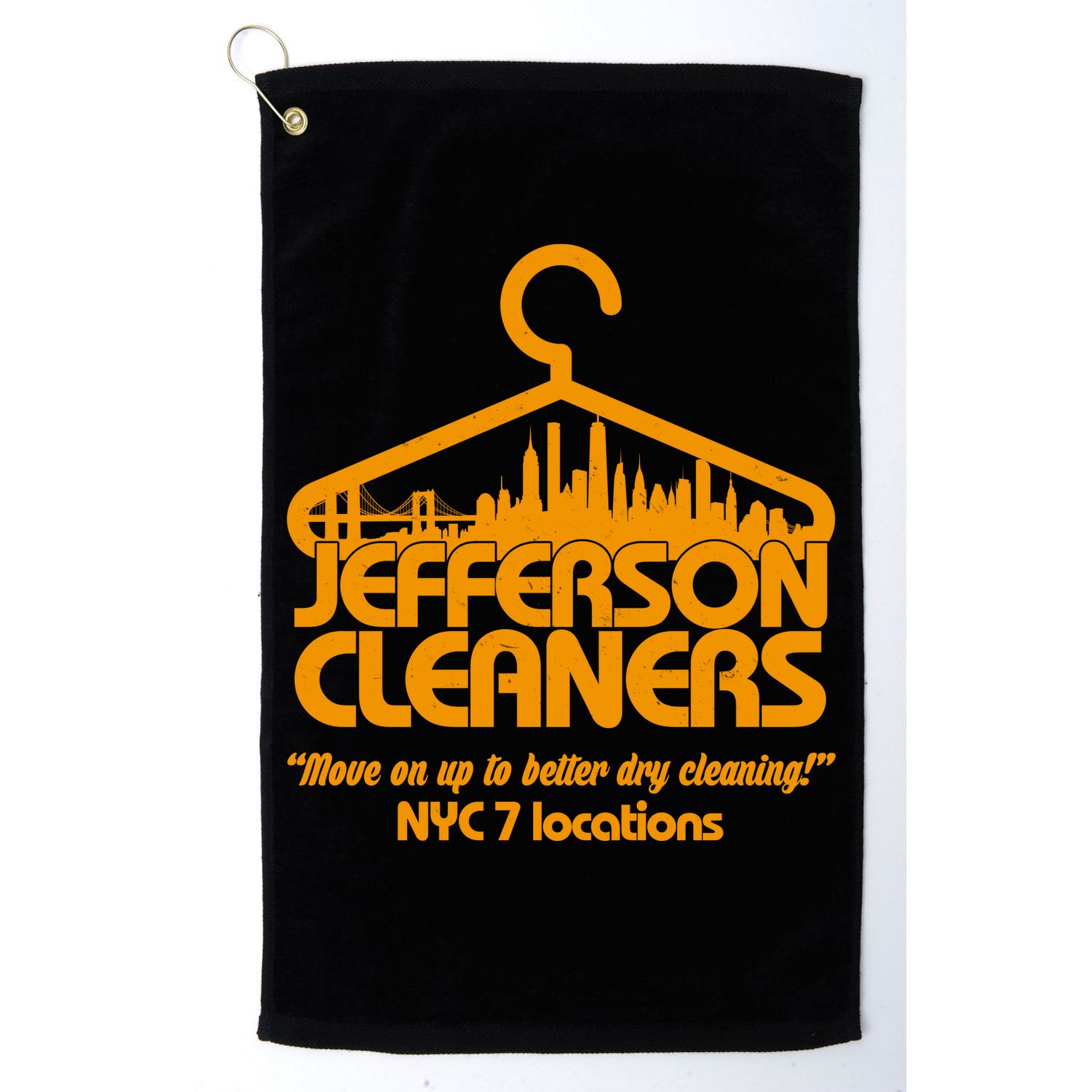 Retro Jefferson Cleaners Logo Golf Towel