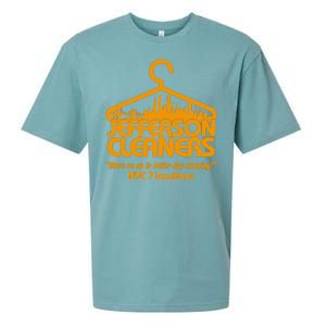 Retro Jefferson Cleaners Logo Sueded Cloud Jersey T-Shirt