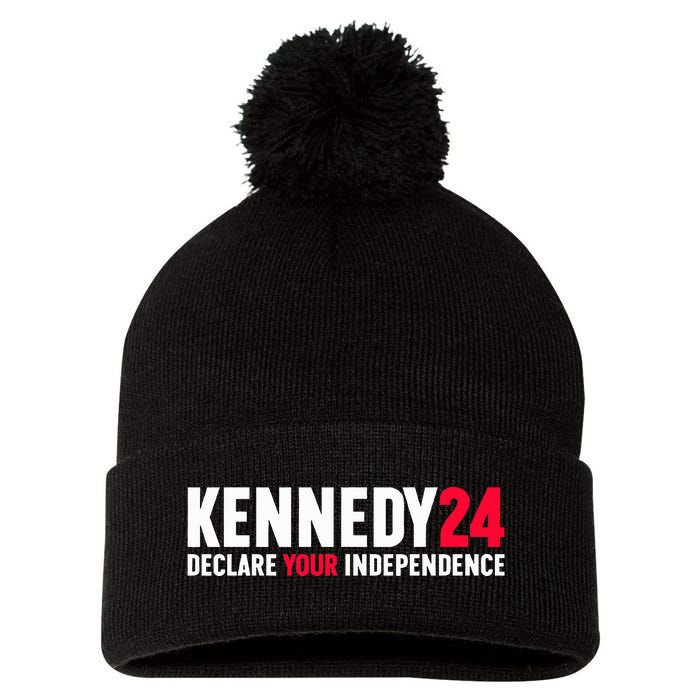 Rfk Jr Declare Your Independence For President 2024 Pom Pom 12in Knit Beanie