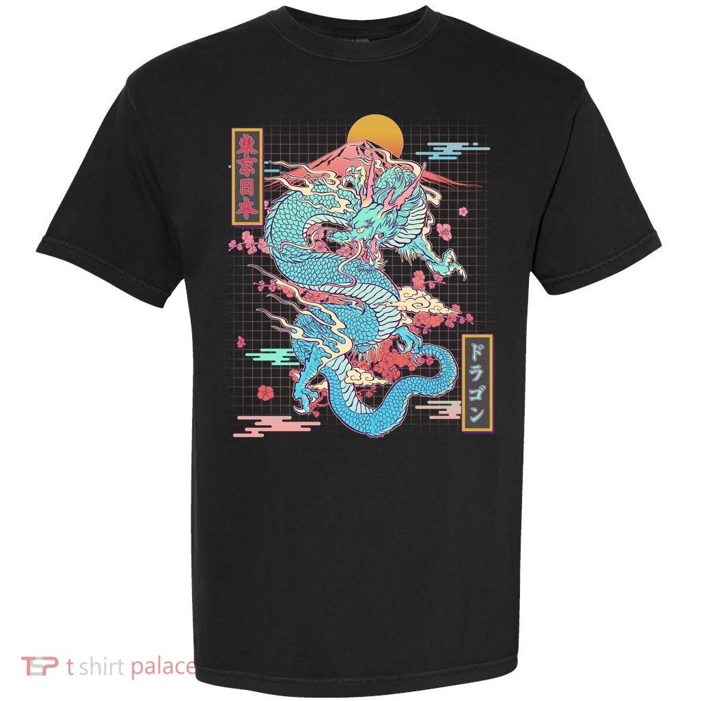 Retro Japanese Dragon Tokyo Japan Garment-Dyed Heavyweight T-Shirt