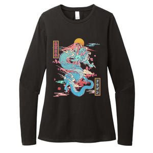 Retro Japanese Dragon Tokyo Japan Womens CVC Long Sleeve Shirt