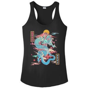 Retro Japanese Dragon Tokyo Japan Ladies PosiCharge Competitor Racerback Tank