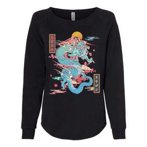 Retro Japanese Dragon Tokyo Japan Womens California Wash Sweatshirt