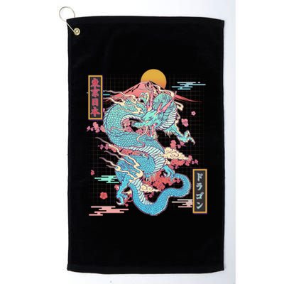 Retro Japanese Dragon Tokyo Japan Platinum Collection Golf Towel