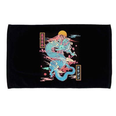 Retro Japanese Dragon Tokyo Japan Microfiber Hand Towel