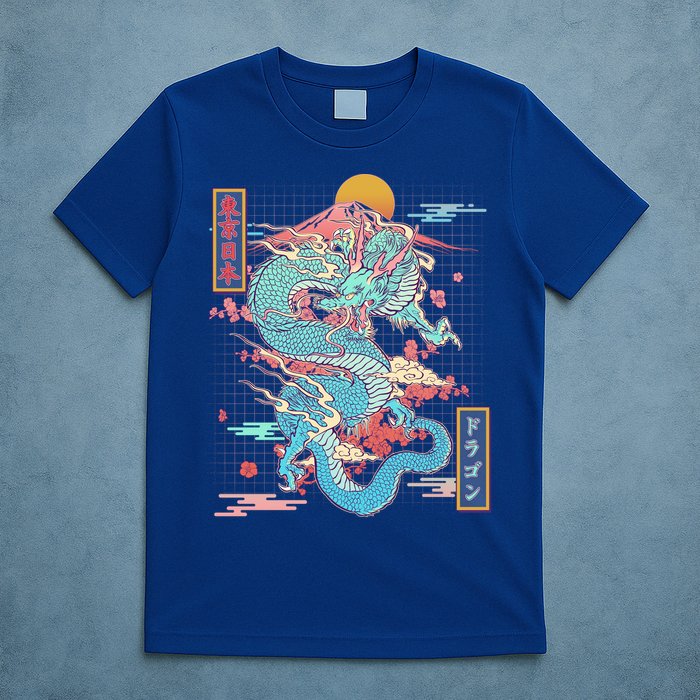 Retro Japanese Dragon Tokyo Japan T-Shirt
