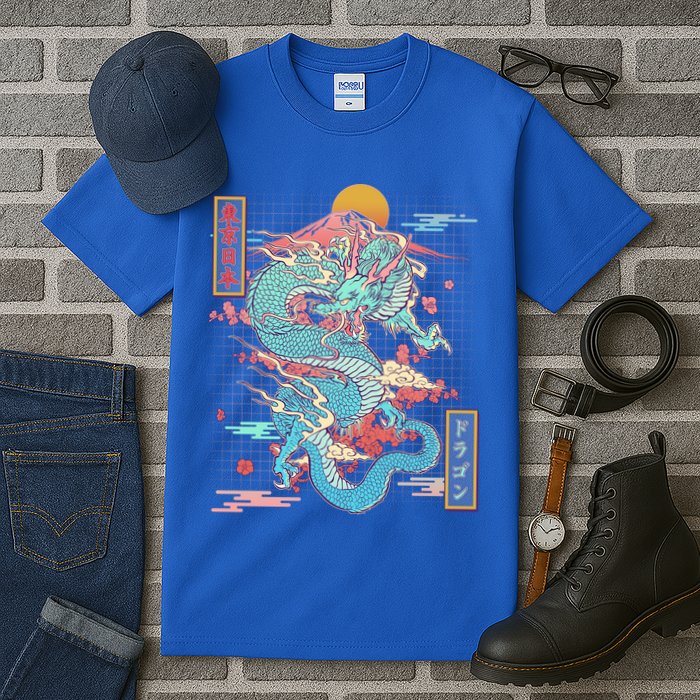Retro Japanese Dragon Tokyo Japan Tall T-Shirt
